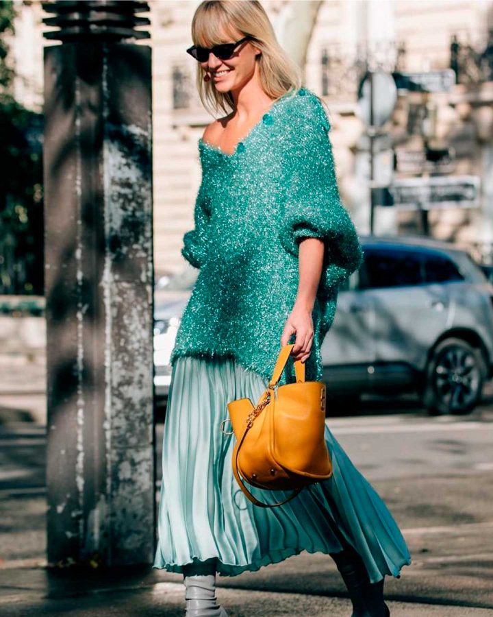 pleated skirts street style outfits