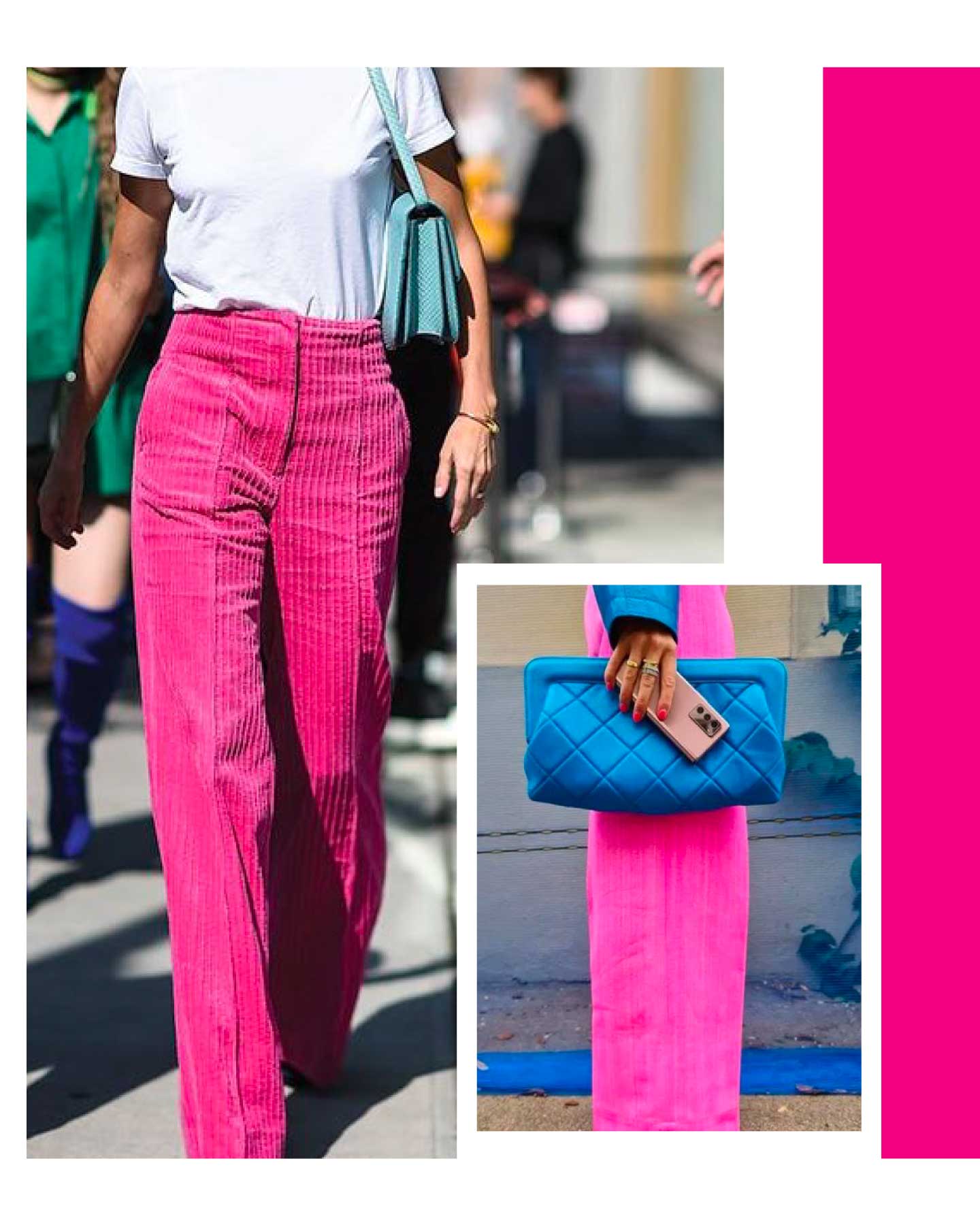 Comment porter un blazer rose avec un pantalon fuchsia en été (7