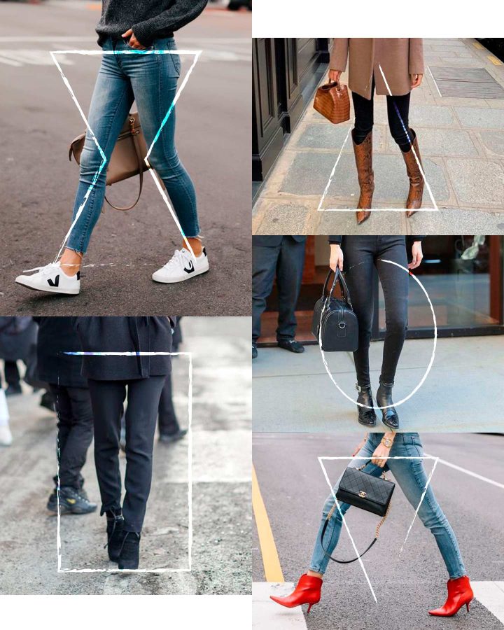 Wie man Skinny Jeans im Bezug auf die eigene Körperform trägt