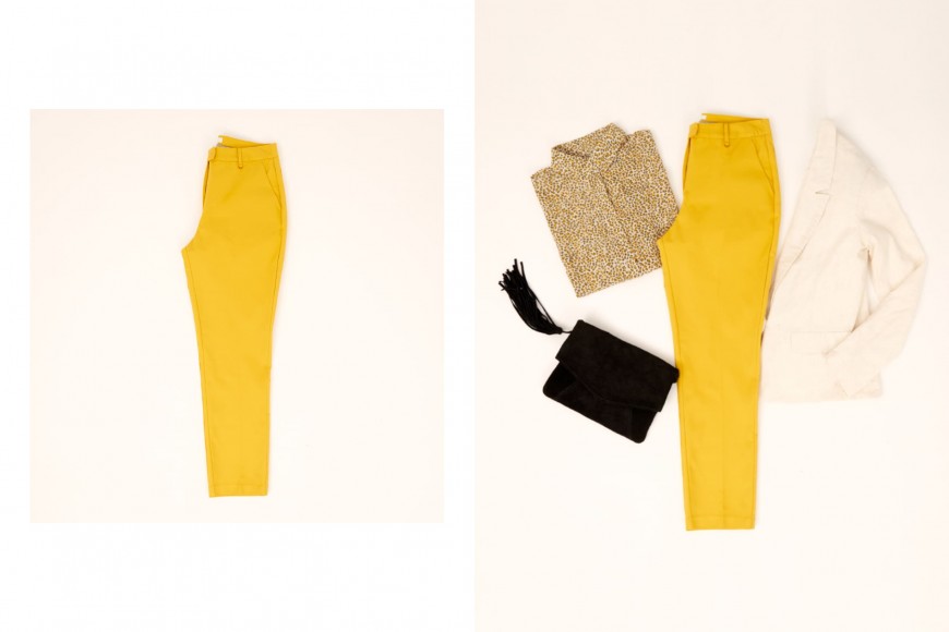 Cómo combinar un pantalón amarillo