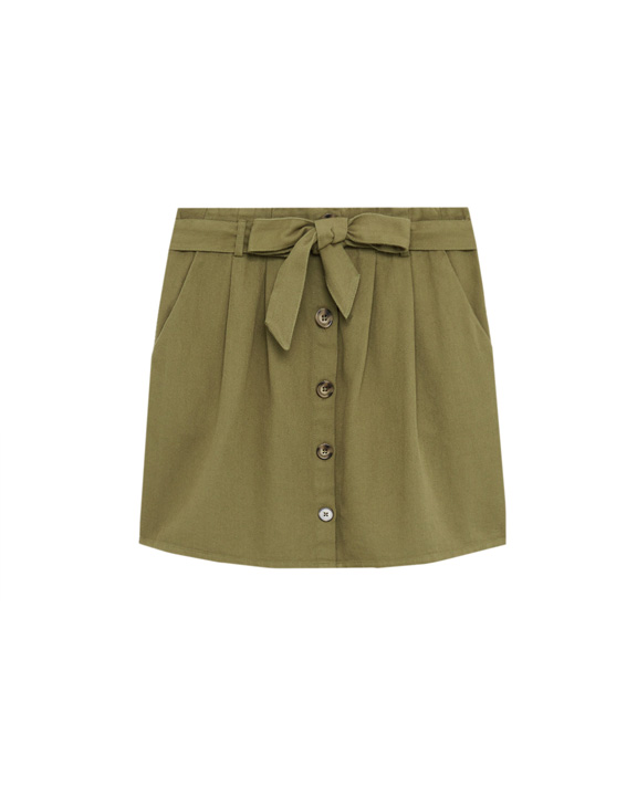 minifalda verde caqui