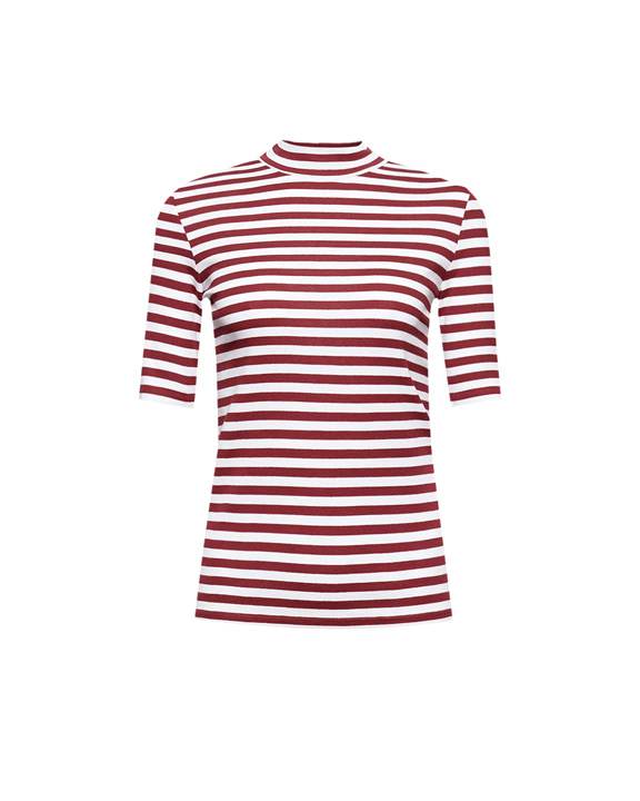 camicia in stile marinaro rossa e bianca