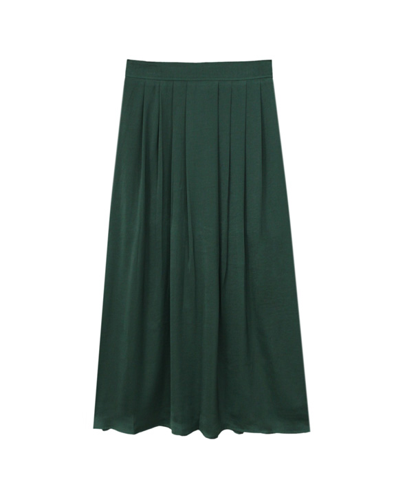 falda midi verde