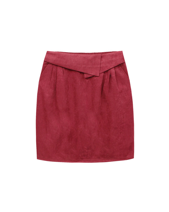 falda ante rojo mini look navidad 2022