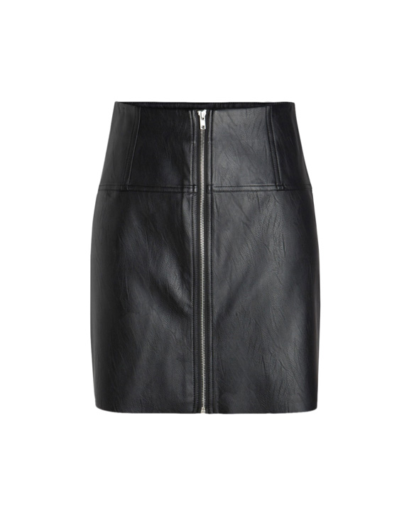 leather skirt black