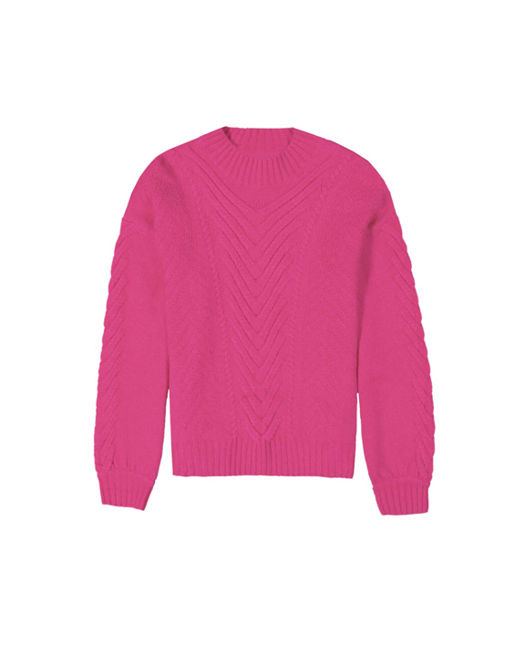 un maglione rosa shocking