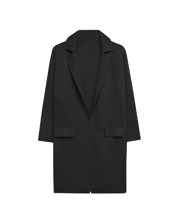 abrigo oversize total black