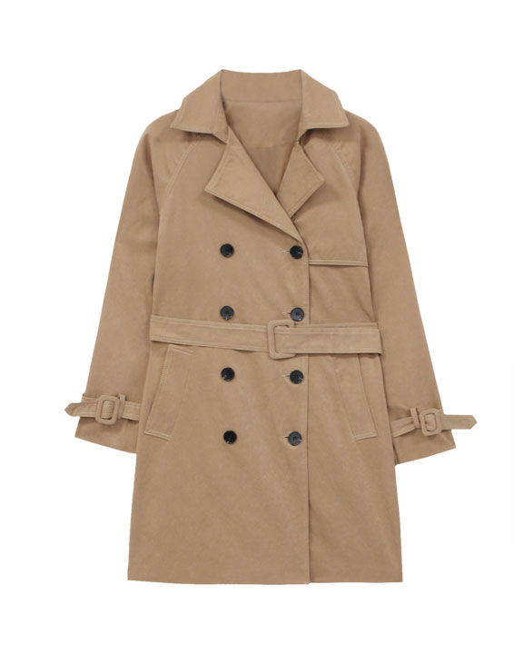 NREALY Womens Keep Warm Windbreaker Outwear Warm Wool Slim Long Coat Jacket Trench 