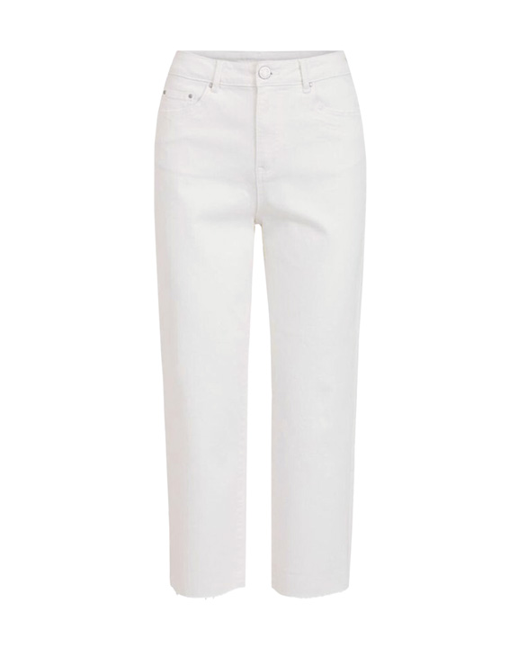 white straight trousers