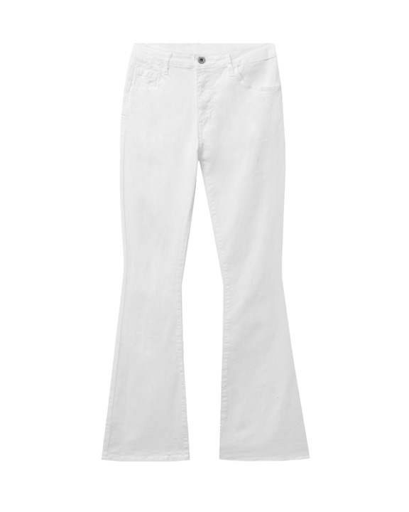 pantalon flare blanc