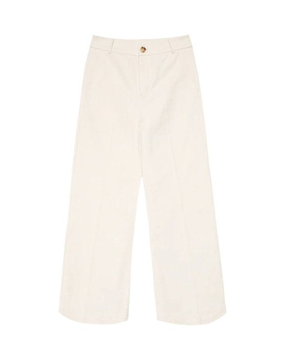 white couleur trousers