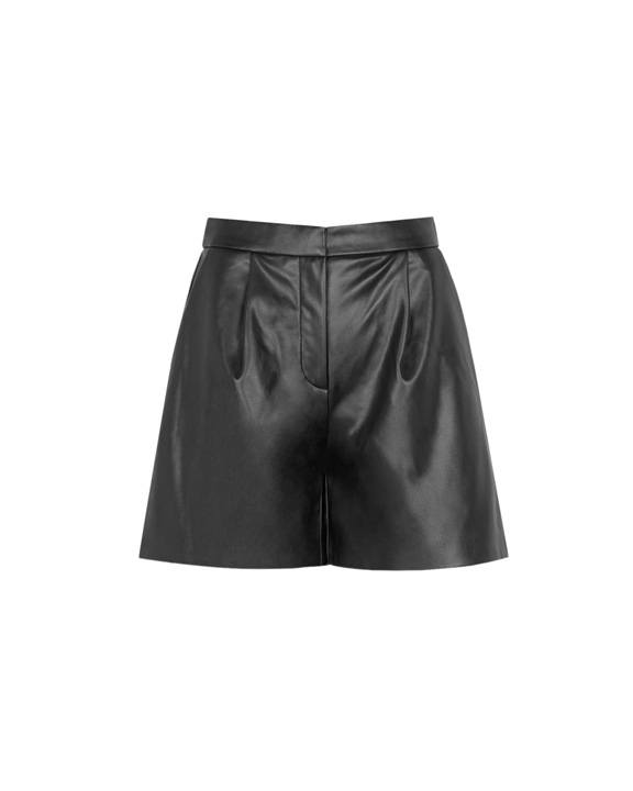shorts cuir noir