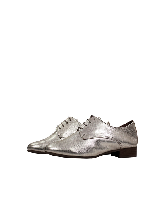 zapatos planos plata