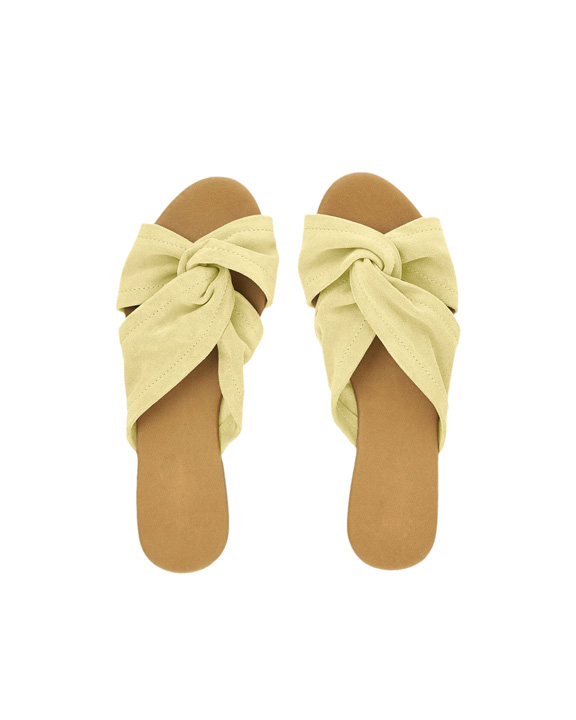 yellow flat sandals