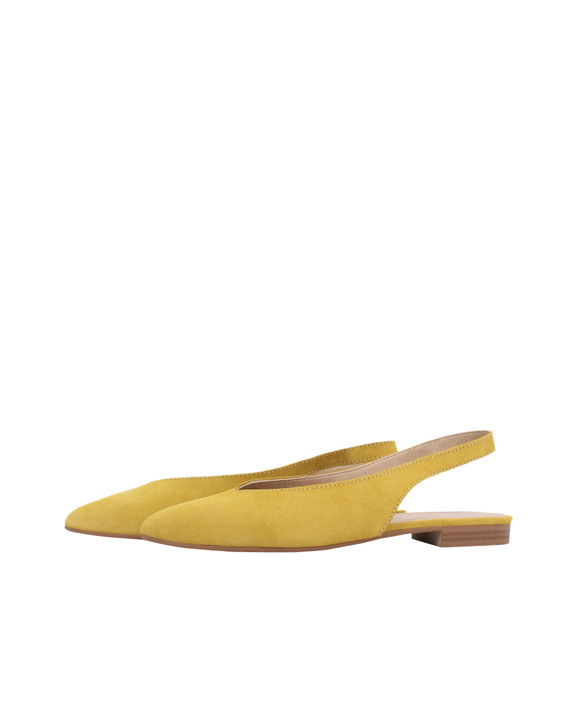 zapatos planos amarillos