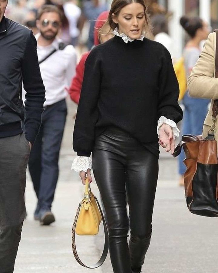 Leather trousers outfit