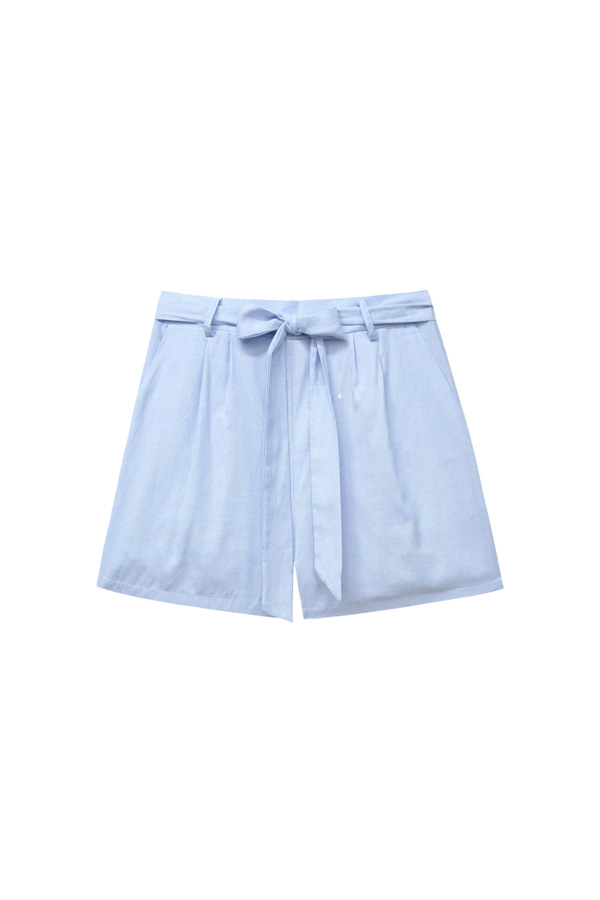 shorts algodoón azul